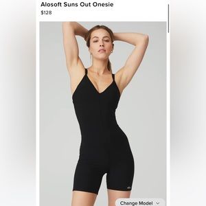 NWT Alo Suns Out Onesie Black